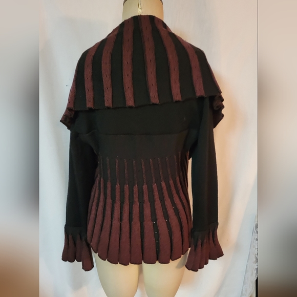 ANGEL DESIGN BY SABRI OZEL SHAWL COLLAR CARDIGAN SWEATER JACKET SMAL EUC - Picture 14 of 15